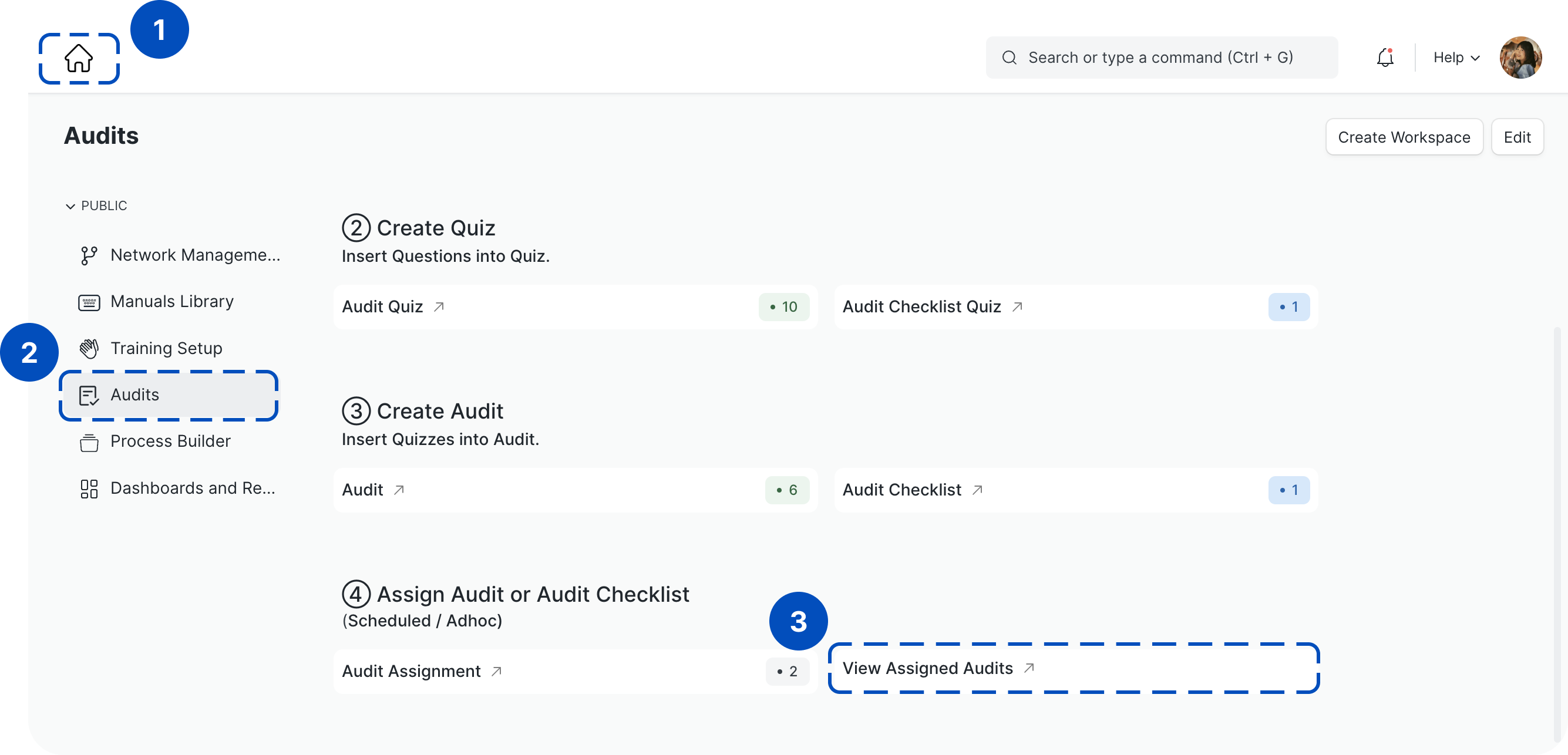 View Assigned Audits